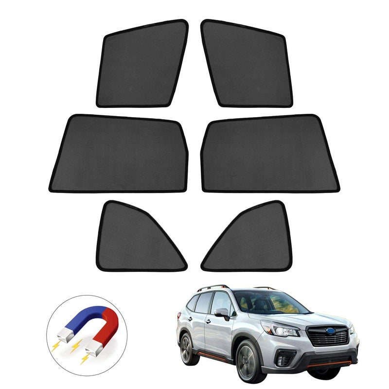 Mixsuper Custom Fit Window Shades for Subaru Forester 2019-2024 Folding Side Window Sunshade Sun Protection Glare and UV Visor Keep Your Vehicle Cool 6 PCS - Image 1